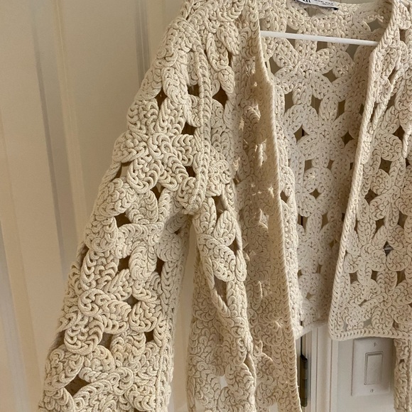 Zara knit woven cardigan - Picture 2 of 3